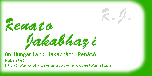 renato jakabhazi business card
