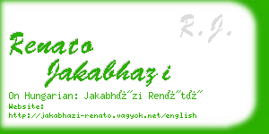 renato jakabhazi business card